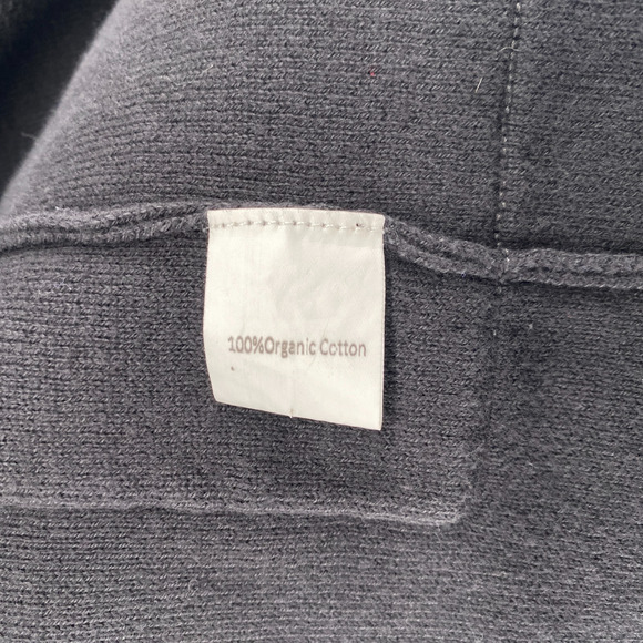 EILEEN FISHER Sweater S Cozy Organic Cotton Cardigan Shawl Open Front Gray - Picture 8 of 12